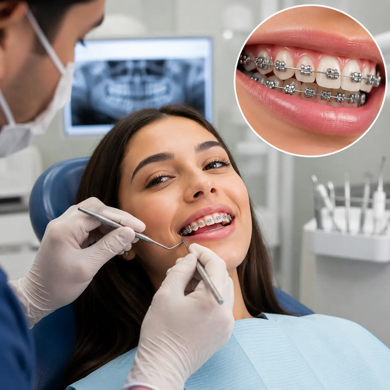 Braces treatment for straighter teeth