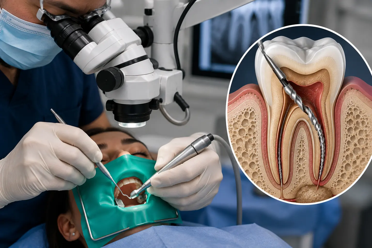 Broken dental instrument retrieval during root canal treatment