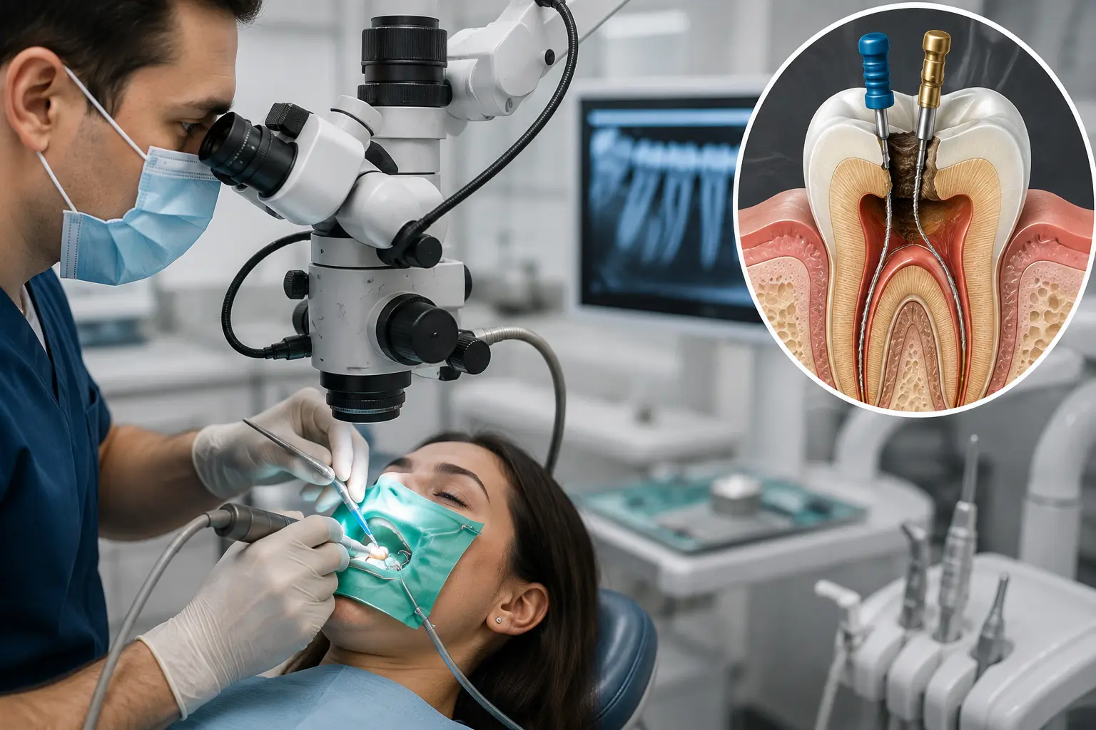 Complex root canal treatment using advanced dental technology