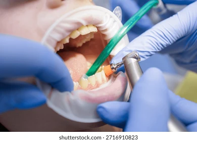 Complete full mouth cleaning package combining scaling, polishing, and fluoride treatment