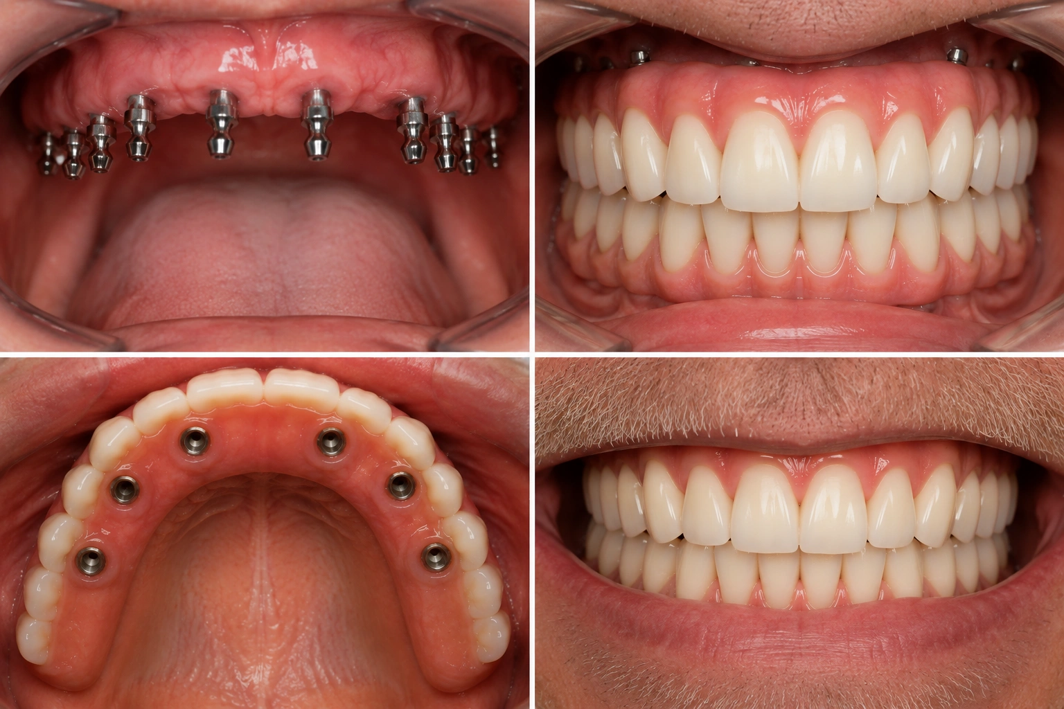 Immediate loading dental implants with full-arch restoration.